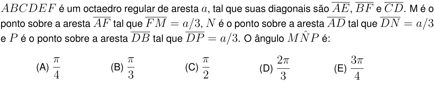Questão 15 no caderno Prova objetiva do IME 2026