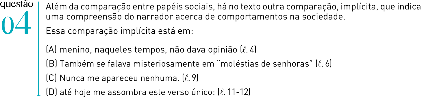 Questão 4 no caderno 1º Exame de Qualificação da UERJ 2012