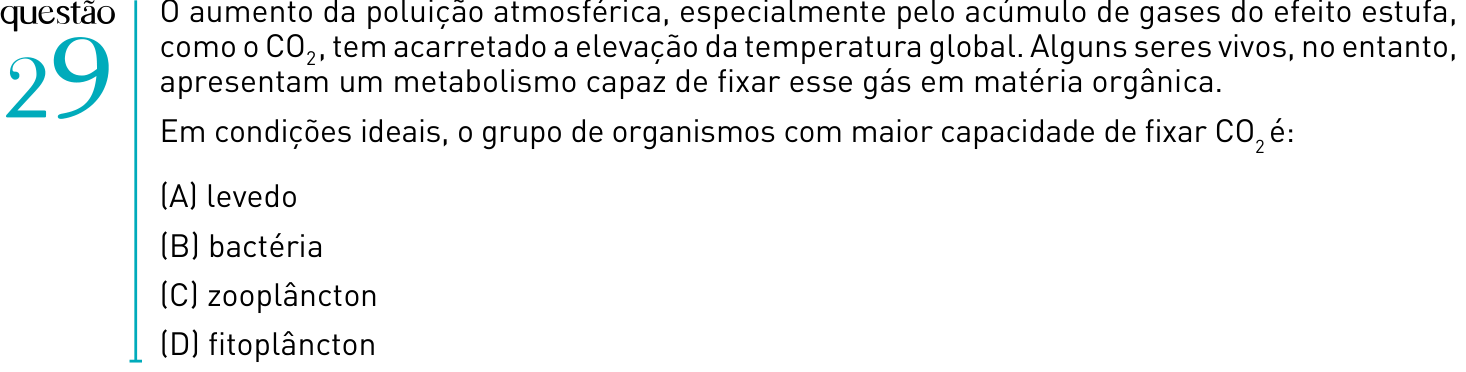 Questão 29 no caderno 1º Exame de Qualificação da UERJ 2012