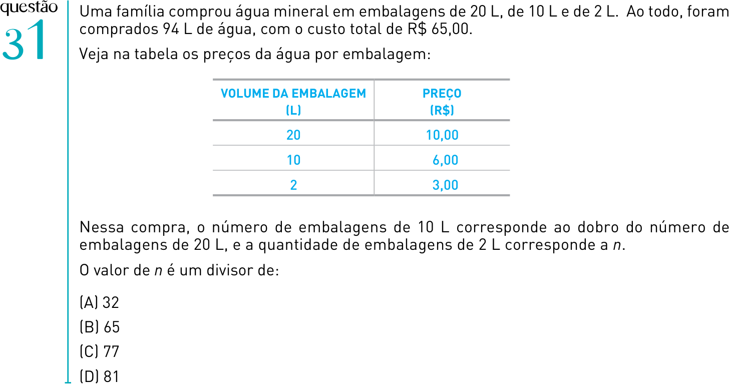 Questão 31 no caderno 1º Exame de Qualificação da UERJ 2012