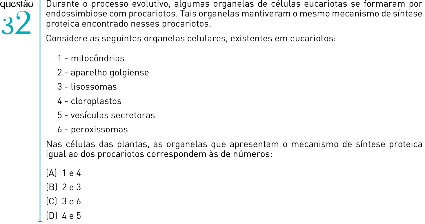 Questão 32 no caderno 1º Exame de Qualificação da UERJ 2012