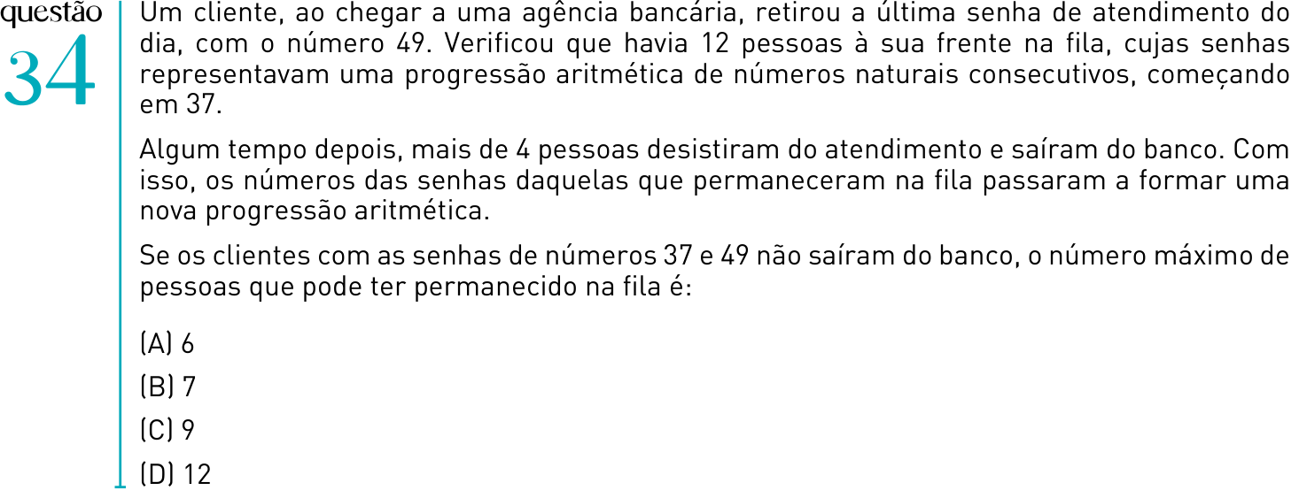 Questão 34 no caderno 1º Exame de Qualificação da UERJ 2012