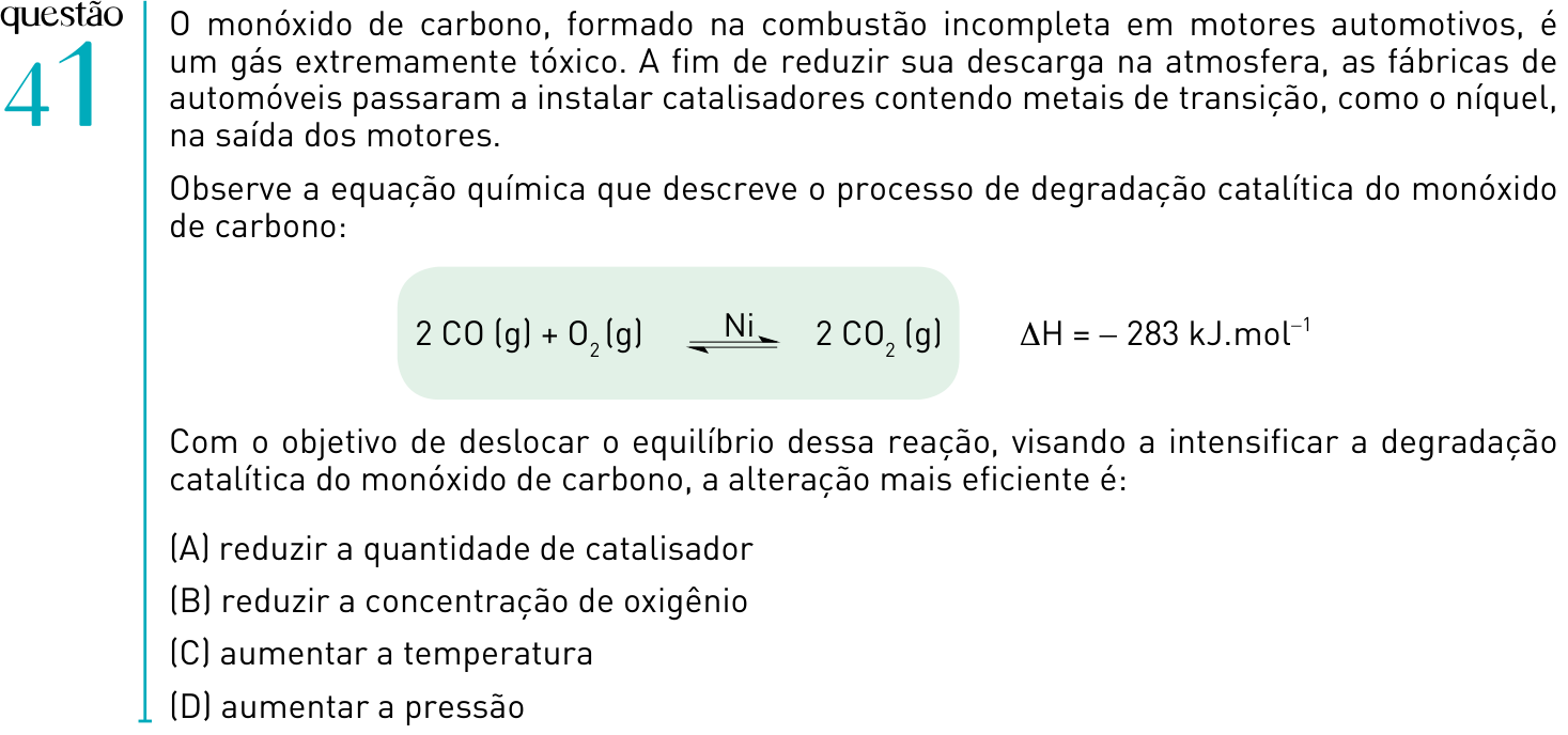 Questão 41 no caderno 1º Exame de Qualificação da UERJ 2012