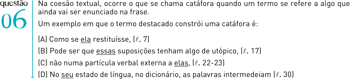 Questão 6 no caderno 2º Exame de Qualificação da UERJ 2012
