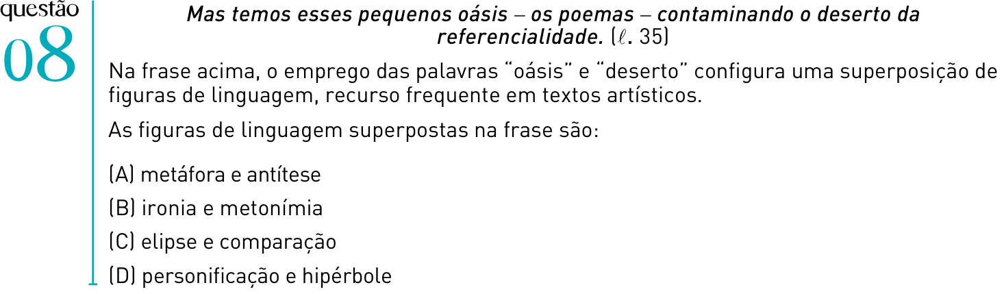 Questão 8 no caderno 2º Exame de Qualificação da UERJ 2012