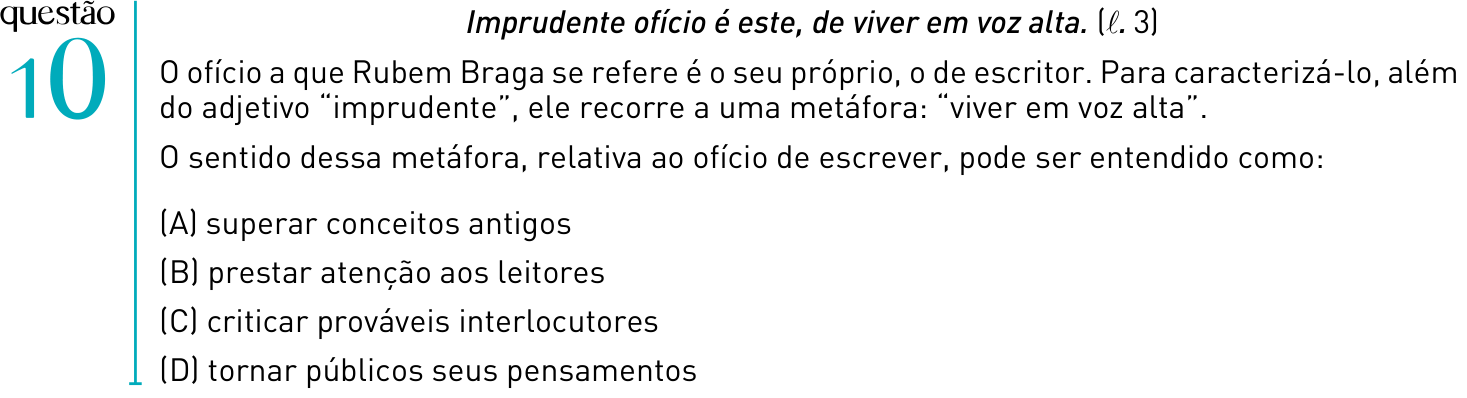 Questão 10 no caderno 2º Exame de Qualificação da UERJ 2012