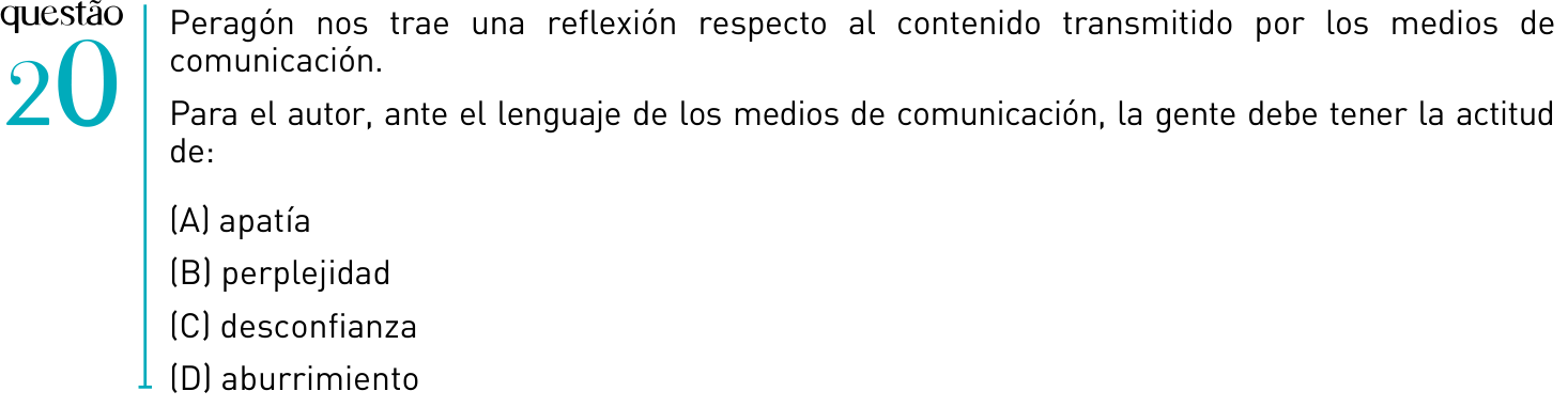Questão 20 no caderno 2º Exame de Qualificação da UERJ 2012