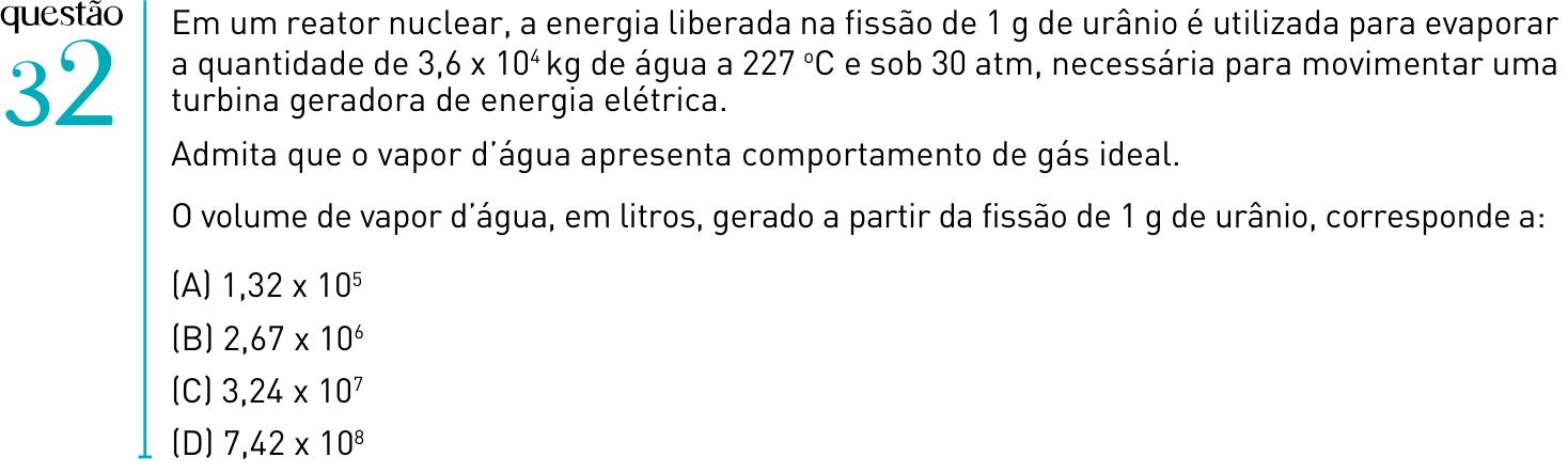 Questão 32 no caderno 2º Exame de Qualificação da UERJ 2012