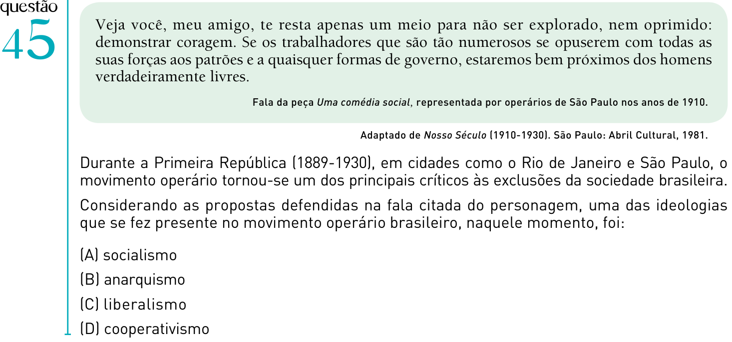 Questão 45 no caderno 2º Exame de Qualificação da UERJ 2012