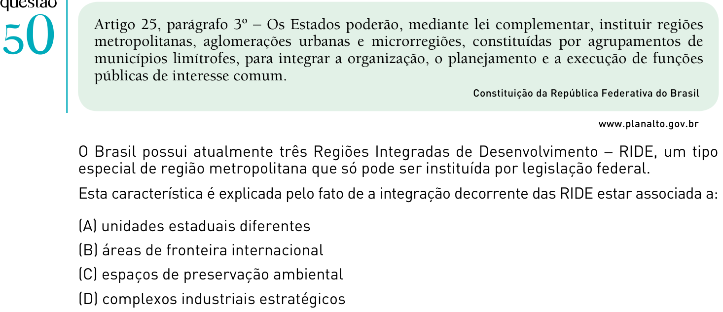 Questão 50 no caderno 2º Exame de Qualificação da UERJ 2012