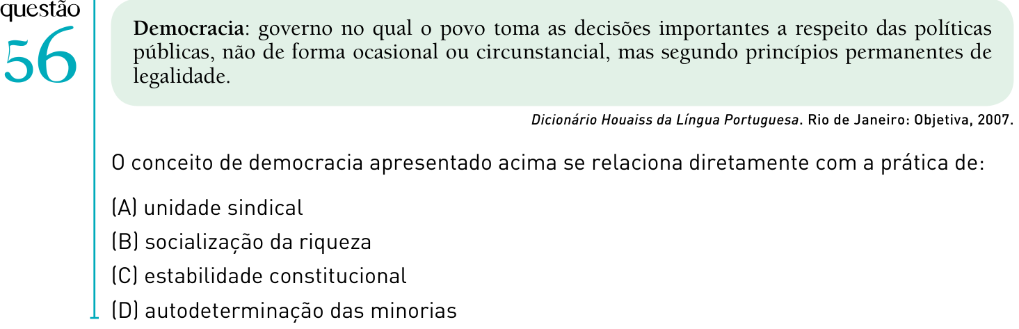 Questão 56 no caderno 2º Exame de Qualificação da UERJ 2012