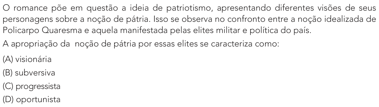 Questão 8 no caderno Exame Único da UERJ 2021
