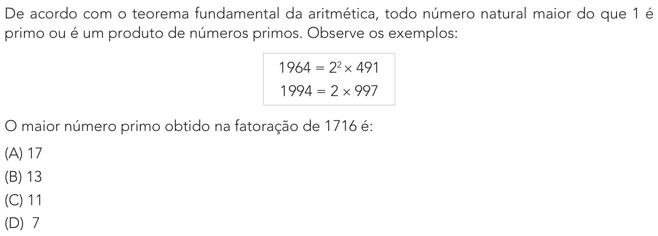 Questão 19 no caderno Exame Único da UERJ 2021