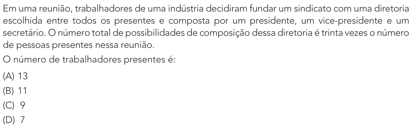 Questão 21 no caderno Exame Único da UERJ 2021