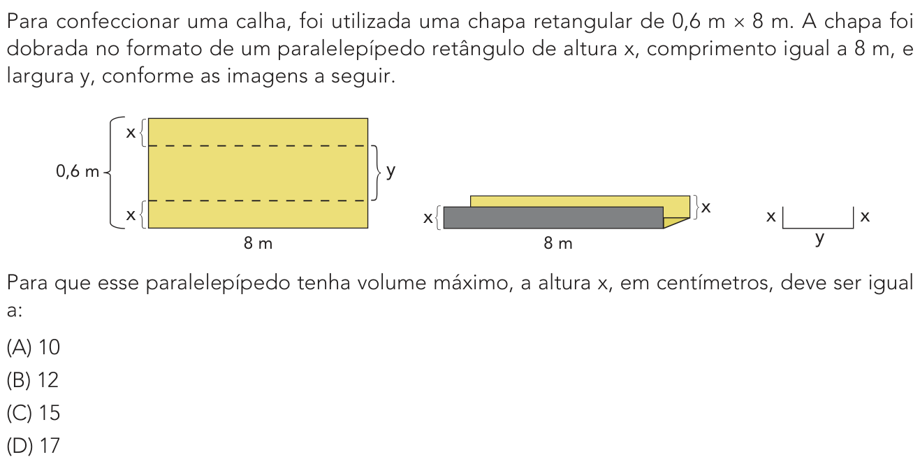 Questão 25 no caderno Exame Único da UERJ 2021