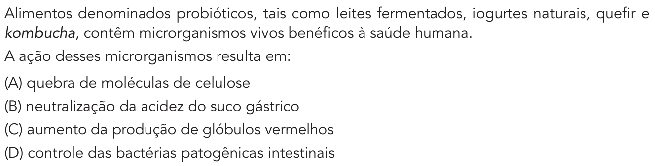 Questão 28 no caderno Exame Único da UERJ 2021