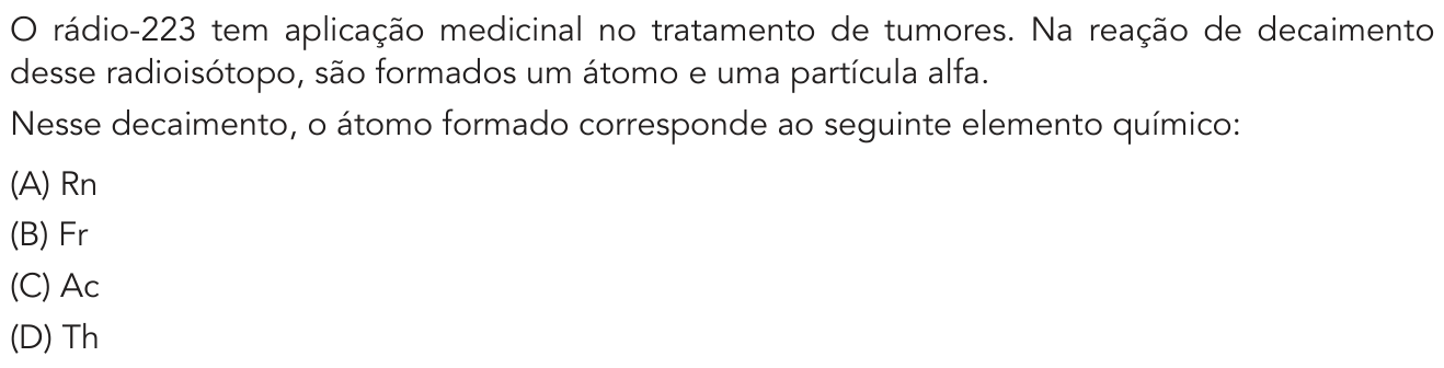 Questão 41 no caderno Exame Único da UERJ 2021