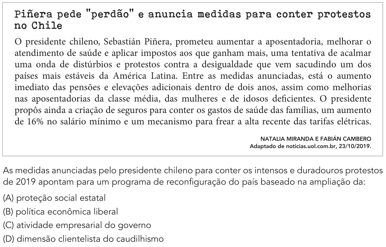 Questão 51 no caderno Exame Único da UERJ 2021