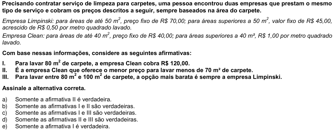 Questão 1 no caderno 1ª fase da UFPR 2005