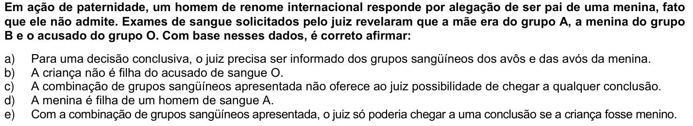Questão 15 no caderno 1ª fase da UFPR 2005