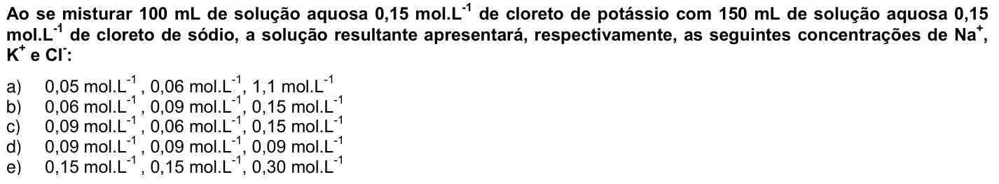 Questão 22 no caderno 1ª fase da UFPR 2005