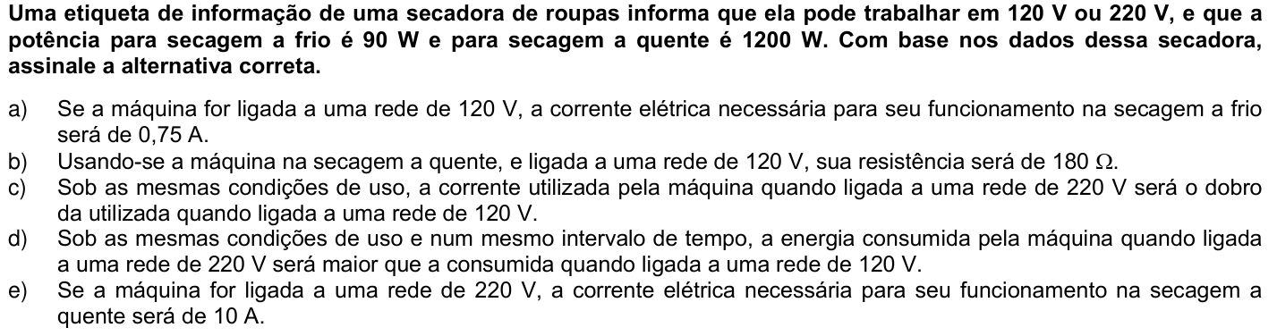 Questão 43 no caderno 1ª fase da UFPR 2005