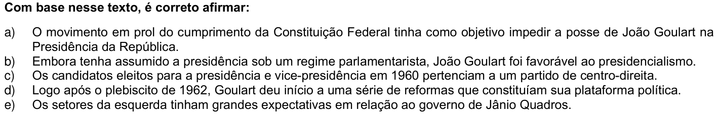 Questão 46 no caderno 1ª fase da UFPR 2005