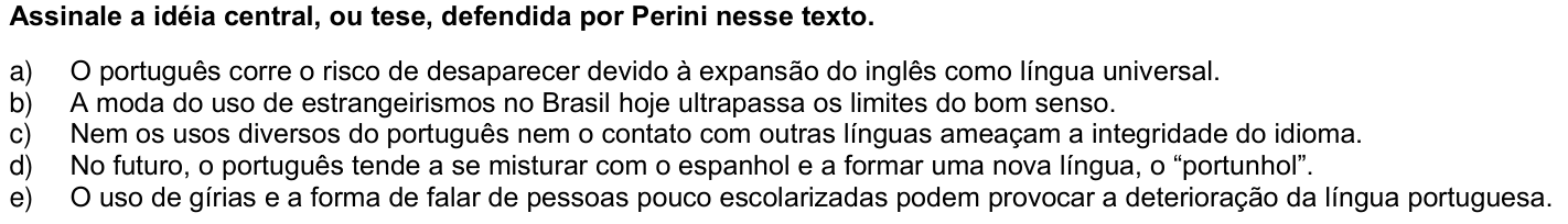 Questão 49 no caderno 1ª fase da UFPR 2005