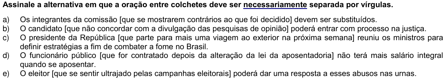 Questão 55 no caderno 1ª fase da UFPR 2005