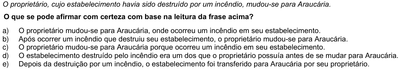 Questão 56 no caderno 1ª fase da UFPR 2005
