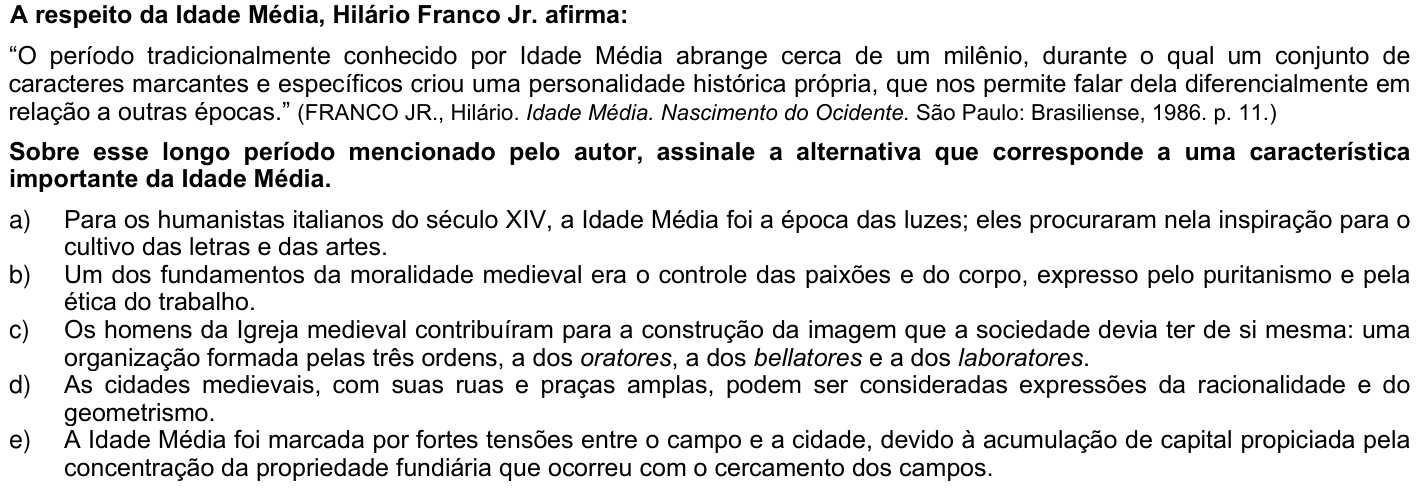 Questão 66 no caderno 1ª fase da UFPR 2005