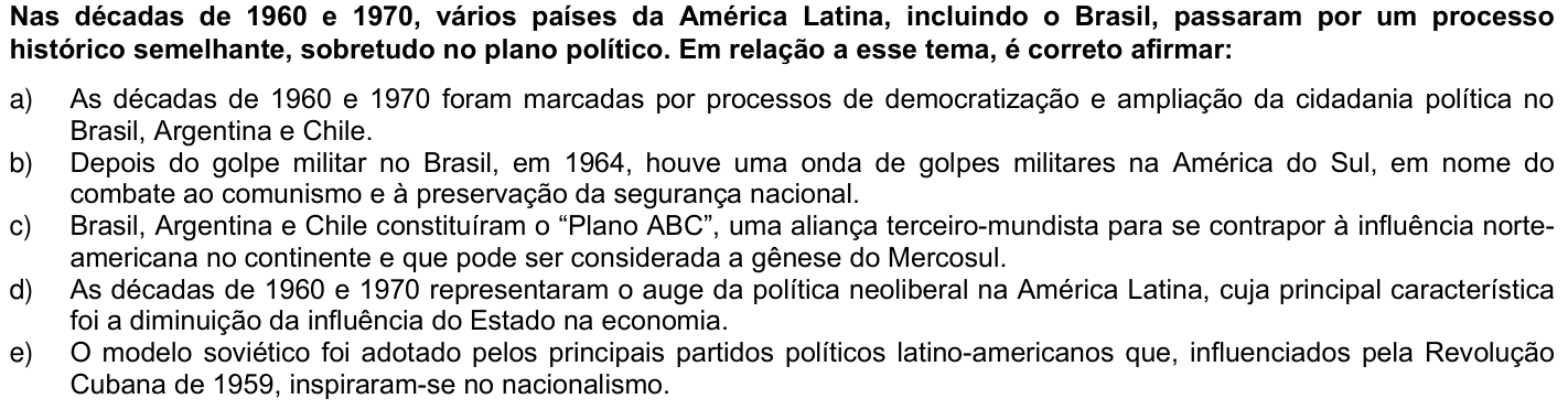 Questão 70 no caderno 1ª fase da UFPR 2005