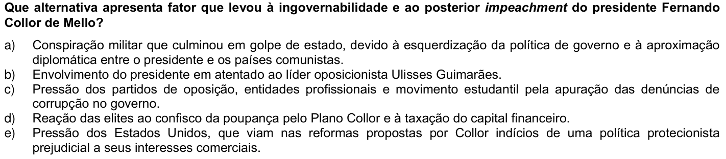 Questão 72 no caderno 1ª fase da UFPR 2005