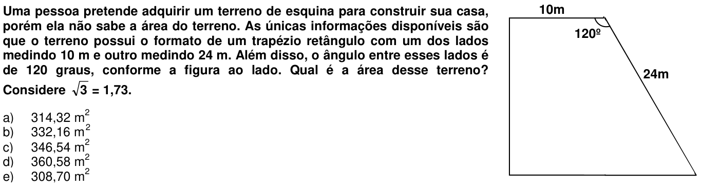 Questão 5 no caderno 1ª fase da UFPR 2006