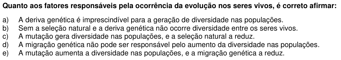 Questão 16 no caderno 1ª fase da UFPR 2006