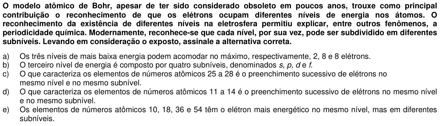 Questão 23 no caderno 1ª fase da UFPR 2006