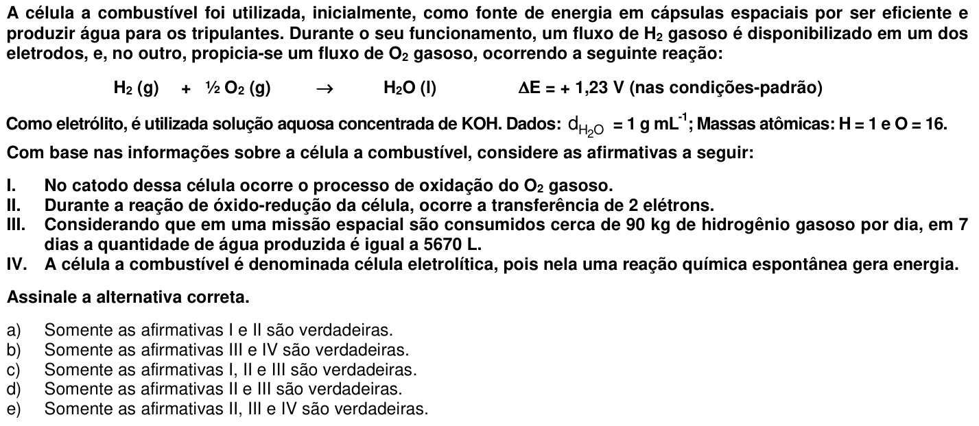 Questão 24 no caderno 1ª fase da UFPR 2006