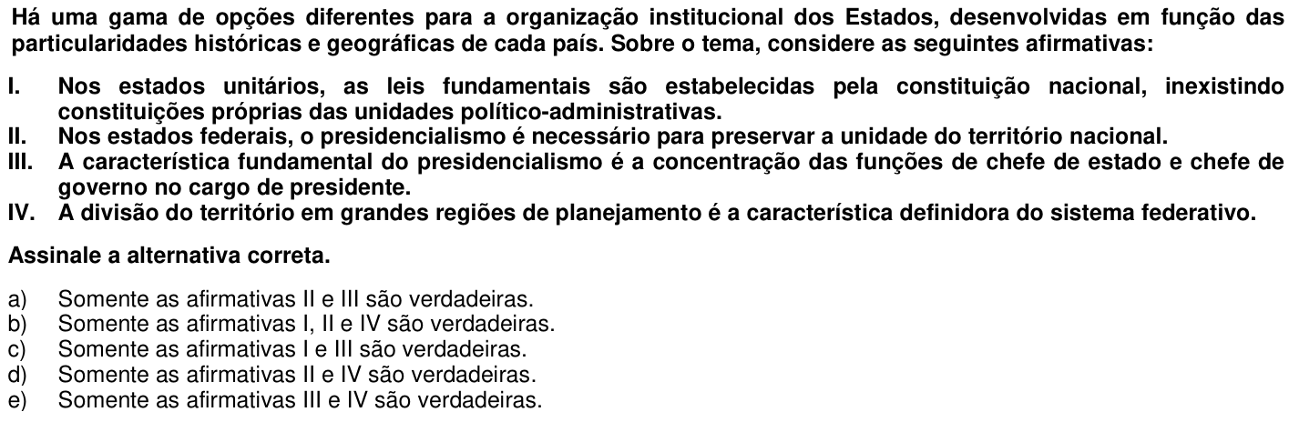 Questão 29 no caderno 1ª fase da UFPR 2006