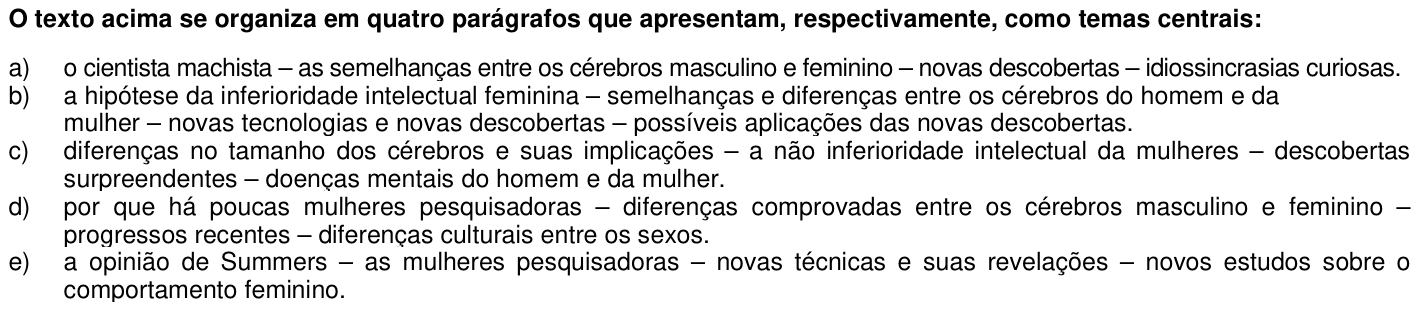 Questão 48 no caderno 1ª fase da UFPR 2006