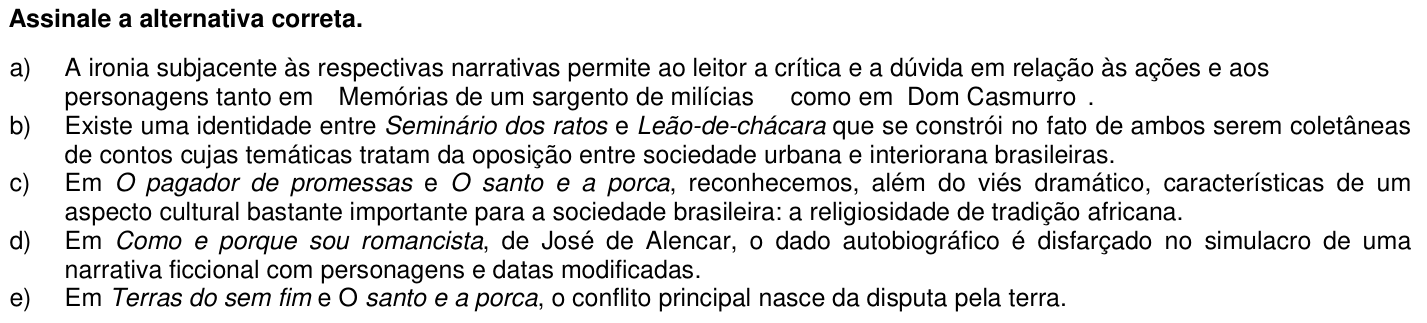 Questão 63 no caderno 1ª fase da UFPR 2006