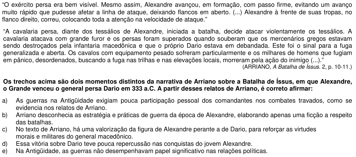 Questão 64 no caderno 1ª fase da UFPR 2006