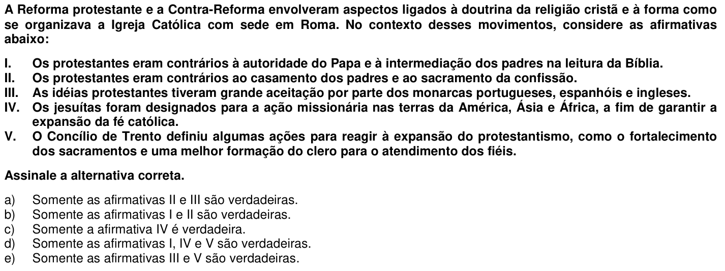 Questão 65 no caderno 1ª fase da UFPR 2006