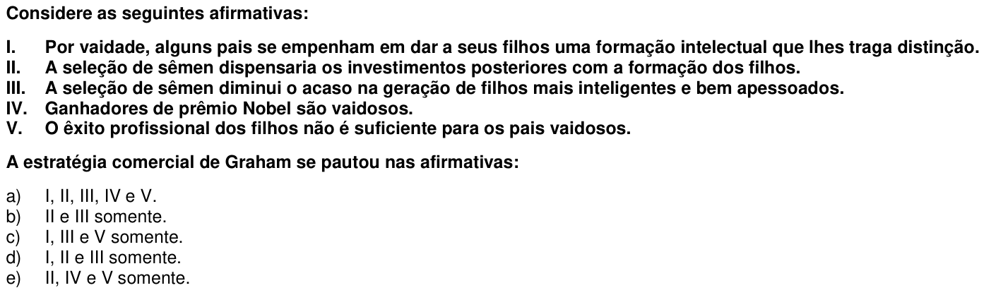 Questão 76 no caderno 1ª fase da UFPR 2006