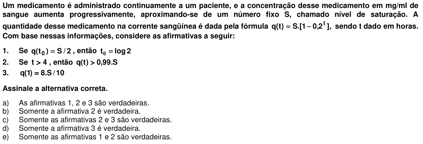 Questão 7 no caderno 1ª fase da UFPR 2007