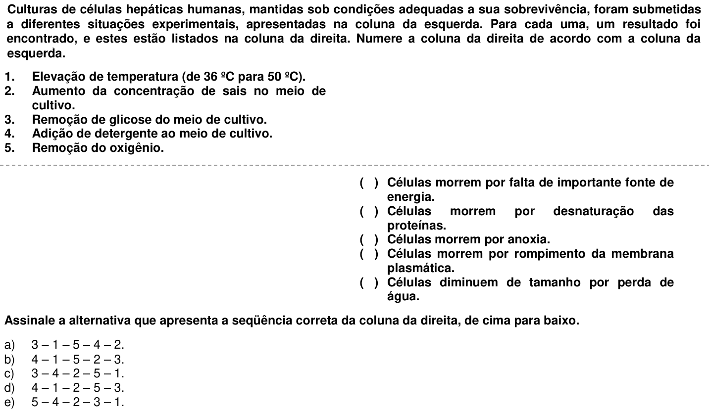 Questão 16 no caderno 1ª fase da UFPR 2007