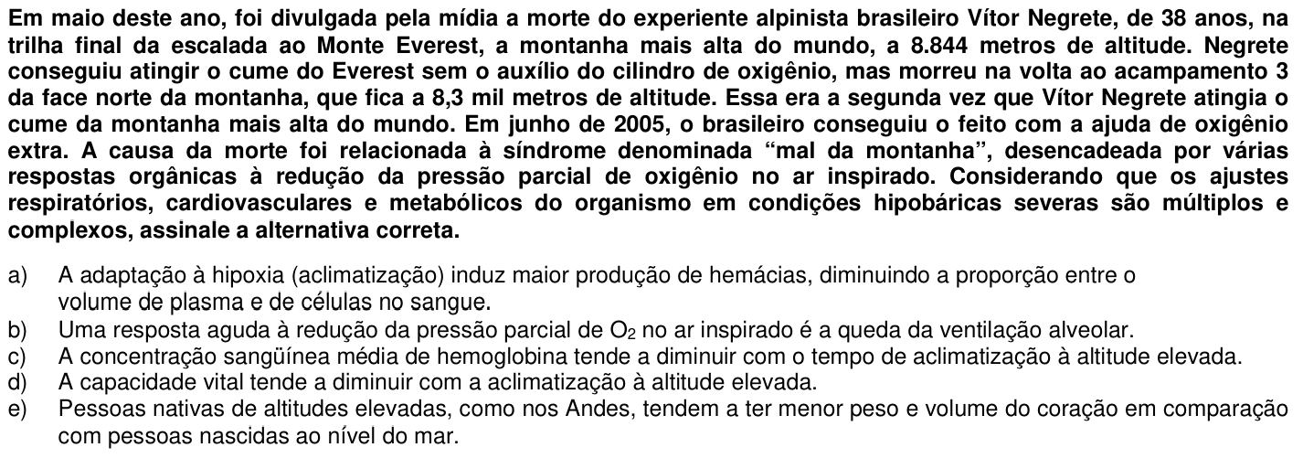 Questão 17 no caderno 1ª fase da UFPR 2007