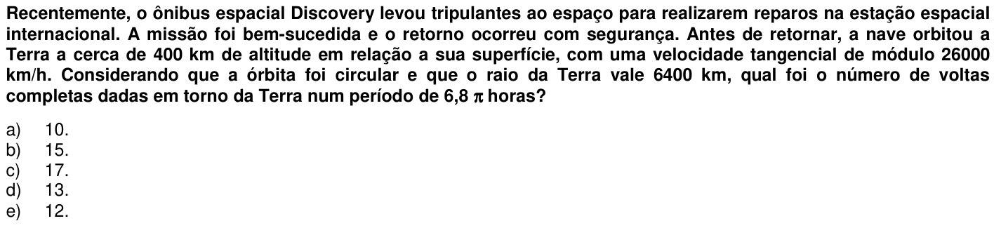 Questão 37 no caderno 1ª fase da UFPR 2007
