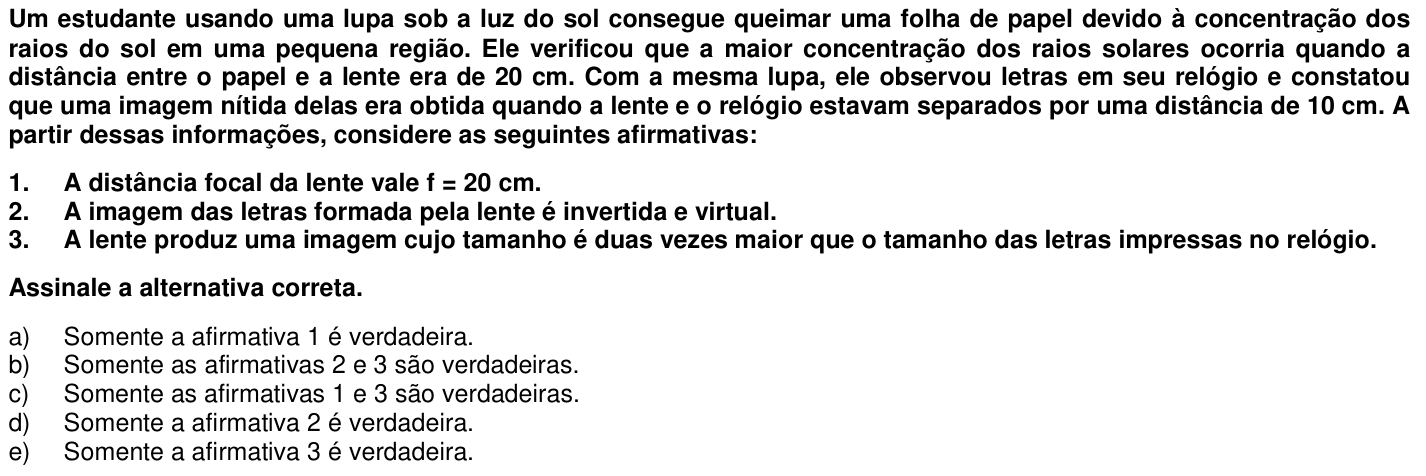 Questão 41 no caderno 1ª fase da UFPR 2007