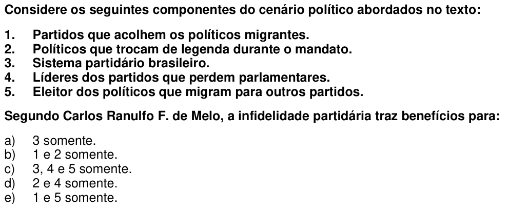Questão 48 no caderno 1ª fase da UFPR 2007