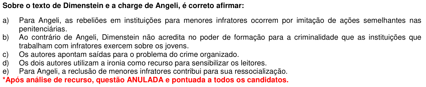 Questão 51 no caderno 1ª fase da UFPR 2007
